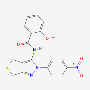 2-methoxy-N-(2-(4-nitrophenyl)-4,6-dihydro-2H-thieno[3,4-c]pyrazol-3-yl)benzamide