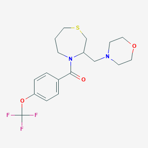(3-(Morpholinomethyl)-1,4-thiazepan-4-yl)(4-(trifluoromethoxy)phenyl)methanone