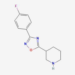 B2371714 3-[3-(4-Fluorophenyl)-1,2,4-oxadiazol-5-yl]piperidine CAS No. 851882-55-8