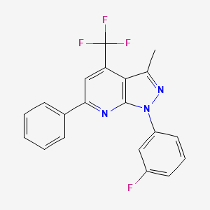 1-(3-fluorophenyl)-3-methyl-6-phenyl-4-(trifluoromethyl)-1H-pyrazolo[3,4-b]pyridine