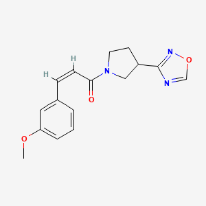 (Z)-1-(3-(1,2,4-oxadiazol-3-yl)pyrrolidin-1-yl)-3-(3-methoxyphenyl)prop-2-en-1-one
