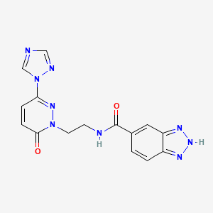 N-(2-(6-oxo-3-(1H-1,2,4-triazol-1-yl)pyridazin-1(6H)-yl)ethyl)-1H-benzo[d][1,2,3]triazole-5-carboxamide