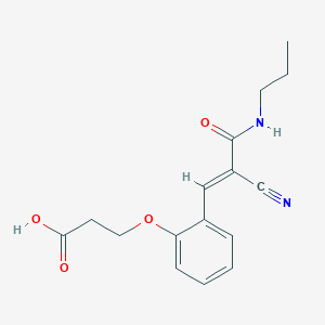 3-[2-[(E)-2-Cyano-3-oxo-3-(propylamino)prop-1-enyl]phenoxy]propanoic acid