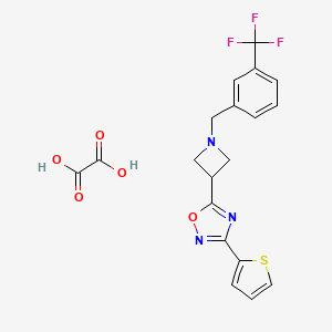 3-(Thiophen-2-yl)-5-(1-(3-(trifluoromethyl)benzyl)azetidin-3-yl)-1,2,4-oxadiazole oxalate