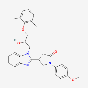 4-{1-[3-(2,6-dimethylphenoxy)-2-hydroxypropyl]-1H-benzimidazol-2-yl}-1-(4-methoxyphenyl)pyrrolidin-2-one