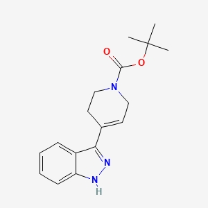 molecular formula C17H21N3O2 B2371796 tert-Butyl 4-(1H-indazol-3-yl)-5,6-dihydropyridine-1(2H)-carboxylate CAS No. 2288708-62-1