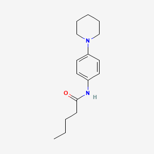 molecular formula C16H24N2O B2371870 N-(4-piperidinophenyl)pentanamide CAS No. 302805-38-5