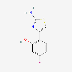 molecular formula C9H7FN2OS B2371893 2-(2-Aminothiazol-4-yl)-5-fluorophenol CAS No. 1797904-54-1