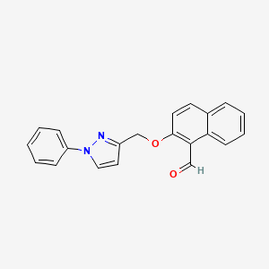 2-[(1-Phenylpyrazol-3-yl)methoxy]naphthalene-1-carbaldehyde