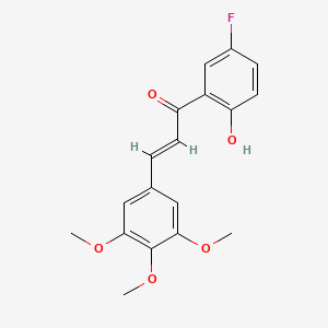 (E)-1-(5-fluoro-2-hydroxyphenyl)-3-(3,4,5-trimethoxyphenyl)prop-2-en-1-one