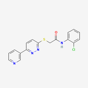 molecular formula C17H13ClN4OS B2371909 N-(2-chlorophenyl)-2-{[6-(pyridin-3-yl)pyridazin-3-yl]sulfanyl}acetamide CAS No. 922932-96-5