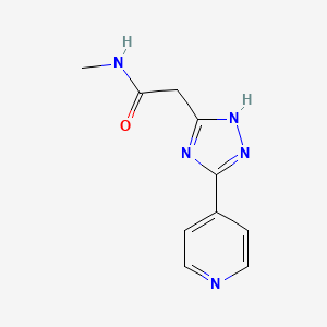 molecular formula C10H11N5O B2371910 N-methyl-2-(3-pyridin-4-yl-1H-1,2,4-triazol-5-yl)acetamide CAS No. 900014-56-4