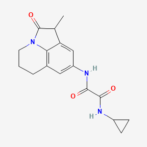 molecular formula C17H19N3O3 B2371918 N1-cyclopropyl-N2-(1-methyl-2-oxo-2,4,5,6-tetrahydro-1H-pyrrolo[3,2,1-ij]quinolin-8-yl)oxalamide CAS No. 898454-95-0
