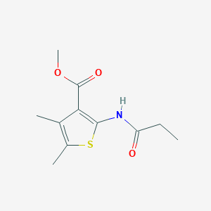 molecular formula C11H15NO3S B2371920 Methyl 4,5-dimethyl-2-propanamidothiophene-3-carboxylate CAS No. 560080-94-6