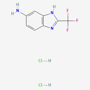molecular formula C8H8Cl2F3N3 B2371956 2-Trifluoromethyl-3h-benzoimidazol-5-ylamine dihydrochloride CAS No. 4205-97-4