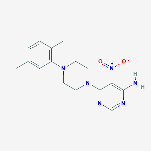 molecular formula C16H20N6O2 B2372043 6-[4-(2,5-Dimethylphenyl)piperazin-1-yl]-5-nitropyrimidin-4-amine CAS No. 450345-98-9