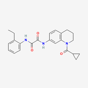 molecular formula C23H25N3O3 B2372061 N-[1-(cyclopropanecarbonyl)-3,4-dihydro-2H-quinolin-7-yl]-N'-(2-ethylphenyl)oxamide CAS No. 898447-52-4