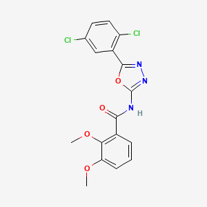 molecular formula C17H13Cl2N3O4 B2372082 N-[5-(2,5-dichlorophenyl)-1,3,4-oxadiazol-2-yl]-2,3-dimethoxybenzamide CAS No. 895442-21-4
