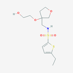 molecular formula C13H21NO5S2 B2372087 5-ethyl-N-((3-(2-hydroxyethoxy)tetrahydrofuran-3-yl)methyl)thiophene-2-sulfonamide CAS No. 2320215-93-6