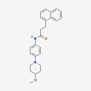 molecular formula C25H28N2O2 B2372098 N-(4-(4-methoxypiperidin-1-yl)phenyl)-3-(naphthalen-1-yl)propanamide CAS No. 1448063-88-4