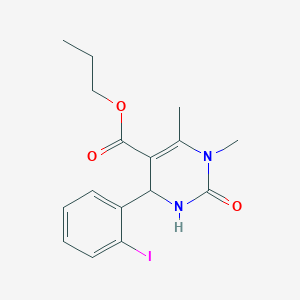 Propyl 4-(2-iodophenyl)-1,6-dimethyl-2-oxo-1,2,3,4-tetrahydropyrimidine-5-carboxylate