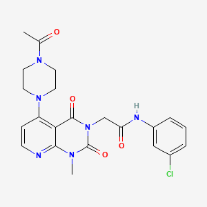 2-(5-(4-acetylpiperazin-1-yl)-1-methyl-2,4-dioxo-1,2-dihydropyrido[2,3-d]pyrimidin-3(4H)-yl)-N-(3-chlorophenyl)acetamide