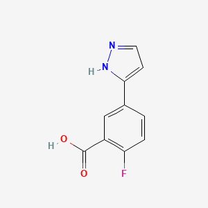 2-Fluoro-5-(1H-pyrazol-3-yl)benzoic acid