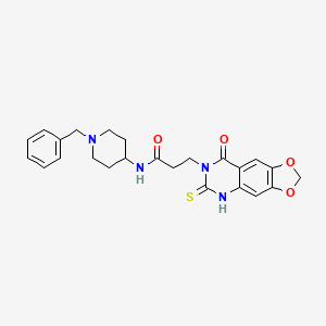 N-(1-benzylpiperidin-4-yl)-3-(8-oxo-6-thioxo-5,6-dihydro-[1,3]dioxolo[4,5-g]quinazolin-7(8H)-yl)propanamide