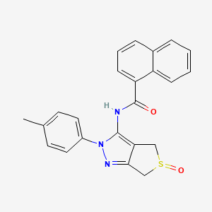 N-(5-oxido-2-(p-tolyl)-4,6-dihydro-2H-thieno[3,4-c]pyrazol-3-yl)-1-naphthamide