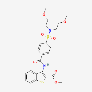 methyl 3-(4-(N,N-bis(2-methoxyethyl)sulfamoyl)benzamido)benzo[b]thiophene-2-carboxylate