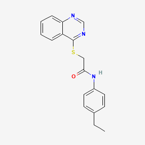 molecular formula C18H17N3OS B2372134 N-(4-ethylphenyl)-2-(quinazolin-4-ylsulfanyl)acetamide CAS No. 721887-13-4