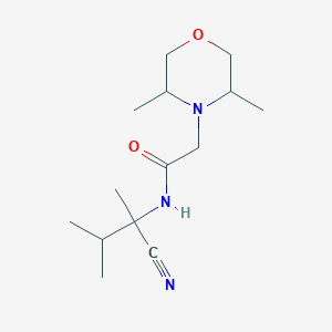 molecular formula C14H25N3O2 B2372135 N-(1-cyano-1,2-dimethylpropyl)-2-(3,5-dimethylmorpholin-4-yl)acetamide CAS No. 1375200-44-4