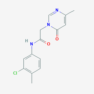 molecular formula C14H14ClN3O2 B2372136 N-(3-chloro-4-methylphenyl)-2-(4-methyl-6-oxopyrimidin-1(6H)-yl)acetamide CAS No. 1203391-59-6