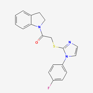 2-((1-(4-fluorophenyl)-1H-imidazol-2-yl)thio)-1-(indolin-1-yl)ethanone