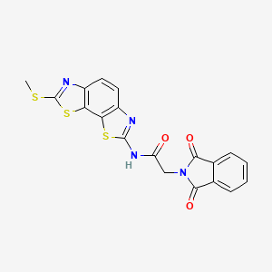2-(1,3-dioxoisoindol-2-yl)-N-(2-methylsulfanyl-[1,3]thiazolo[4,5-g][1,3]benzothiazol-7-yl)acetamide