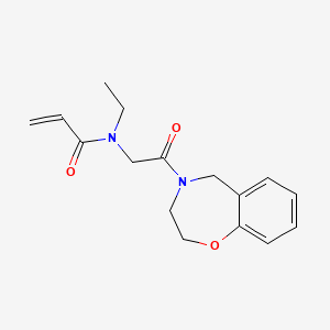 molecular formula C16H20N2O3 B2372178 N-[2-(3,5-Dihydro-2H-1,4-benzoxazepin-4-yl)-2-oxoethyl]-N-ethylprop-2-enamide CAS No. 2361720-35-4