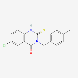 6-chloro-3-[(4-methylphenyl)methyl]-2-sulfanylidene-1H-quinazolin-4-one