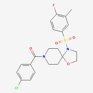 (4-Chlorophenyl)(4-((4-fluoro-3-methylphenyl)sulfonyl)-1-oxa-4,8-diazaspiro[4.5]decan-8-yl)methanone