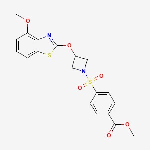 Methyl 4-((3-((4-methoxybenzo[d]thiazol-2-yl)oxy)azetidin-1-yl)sulfonyl)benzoate