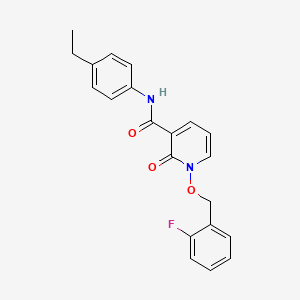 molecular formula C21H19FN2O3 B2372204 N-(4-ethylphenyl)-1-[(2-fluorophenyl)methoxy]-2-oxopyridine-3-carboxamide CAS No. 868678-75-5