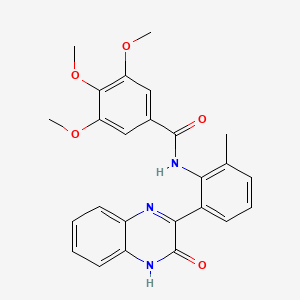 molecular formula C25H23N3O5 B2372214 N-(2-(3-hydroxyquinoxalin-2-yl)-6-methylphenyl)-3,4,5-trimethoxybenzamide CAS No. 1797570-24-1