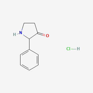 molecular formula C10H12ClNO B2372217 2-Phenylpyrrolidin-3-one hydrochloride CAS No. 1783972-17-7