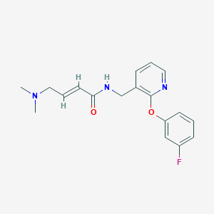 molecular formula C18H20FN3O2 B2372220 (E)-4-(Dimethylamino)-N-[[2-(3-fluorophenoxy)pyridin-3-yl]methyl]but-2-enamide CAS No. 2411335-88-9