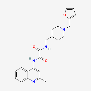 molecular formula C23H26N4O3 B2372233 N1-((1-(furan-2-ylmethyl)piperidin-4-yl)methyl)-N2-(2-methylquinolin-4-yl)oxalamide CAS No. 953230-31-4