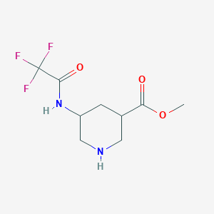 molecular formula C9H13F3N2O3 B2372242 methyl 5-[(2,2,2-trifluoroacetyl)amino]piperidine-3-carboxylate CAS No. 2287300-04-1