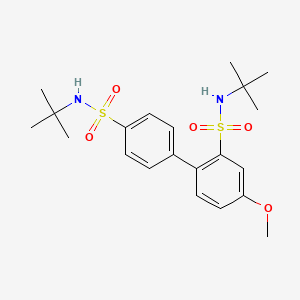 molecular formula C21H30N2O5S2 B2372243 N2,N4'-di-tert-butyl-4-methoxy-[1,1'-biphenyl]-2,4'-disulfonamide CAS No. 2249406-05-9