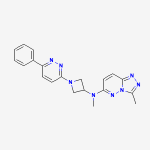 molecular formula C20H20N8 B2372263 N,3-Dimethyl-N-[1-(6-phenylpyridazin-3-yl)azetidin-3-yl]-[1,2,4]triazolo[4,3-b]pyridazin-6-amine CAS No. 2380184-96-1