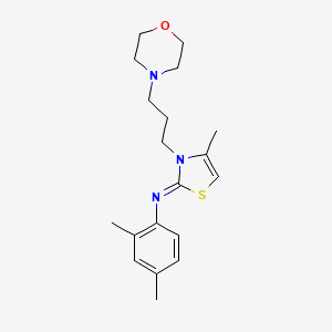 molecular formula C19H27N3OS B2372280 (Z)-2,4-dimethyl-N-(4-methyl-3-(3-morpholinopropyl)thiazol-2(3H)-ylidene)aniline CAS No. 905778-31-6
