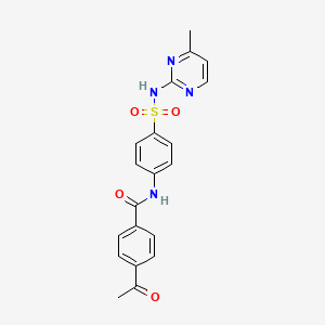 molecular formula C20H18N4O4S B2372282 4-acetyl-N-(4-(N-(4-methylpyrimidin-2-yl)sulfamoyl)phenyl)benzamide CAS No. 457651-76-2