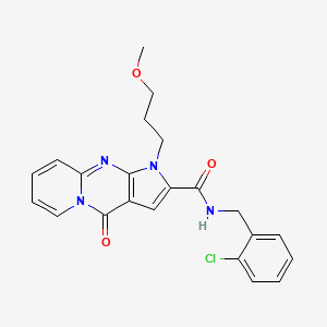 molecular formula C22H21ClN4O3 B2372289 N-(2-chlorobenzyl)-1-(3-methoxypropyl)-4-oxo-1,4-dihydropyrido[1,2-a]pyrrolo[2,3-d]pyrimidine-2-carboxamide CAS No. 901269-81-6